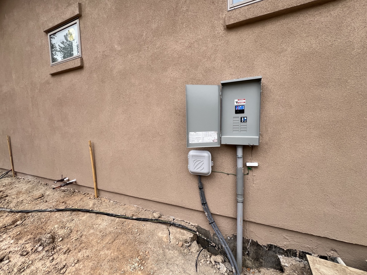 Exterior electrical service and disconnect equipment